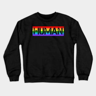 Human LGBT Gay Pride Lesbian Crewneck Sweatshirt